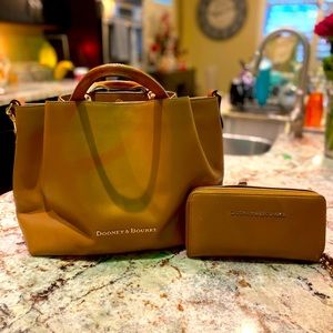 Dooney & Bourke leather handbag and matching wallet